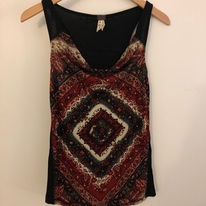 Free People Sleeveless Top with Scalloped Neckline